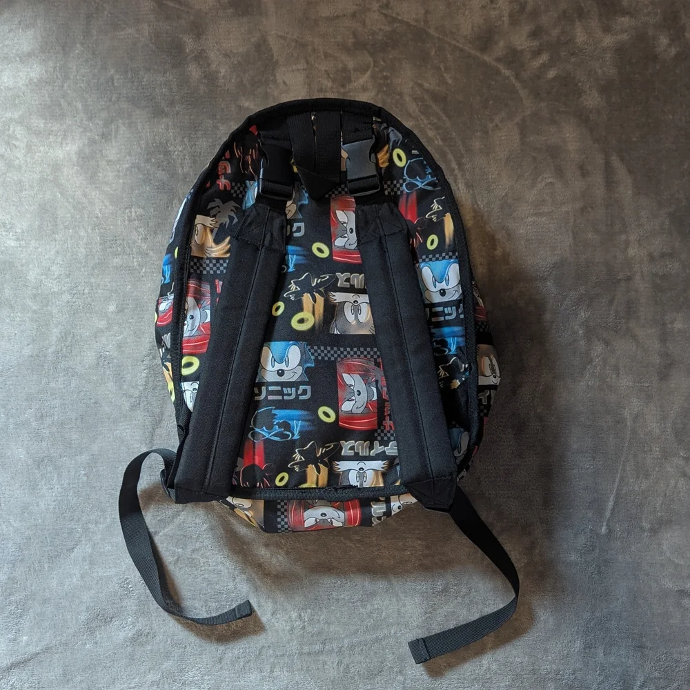 Sonic The Hedgehog Fuzzy Reversible Backpack